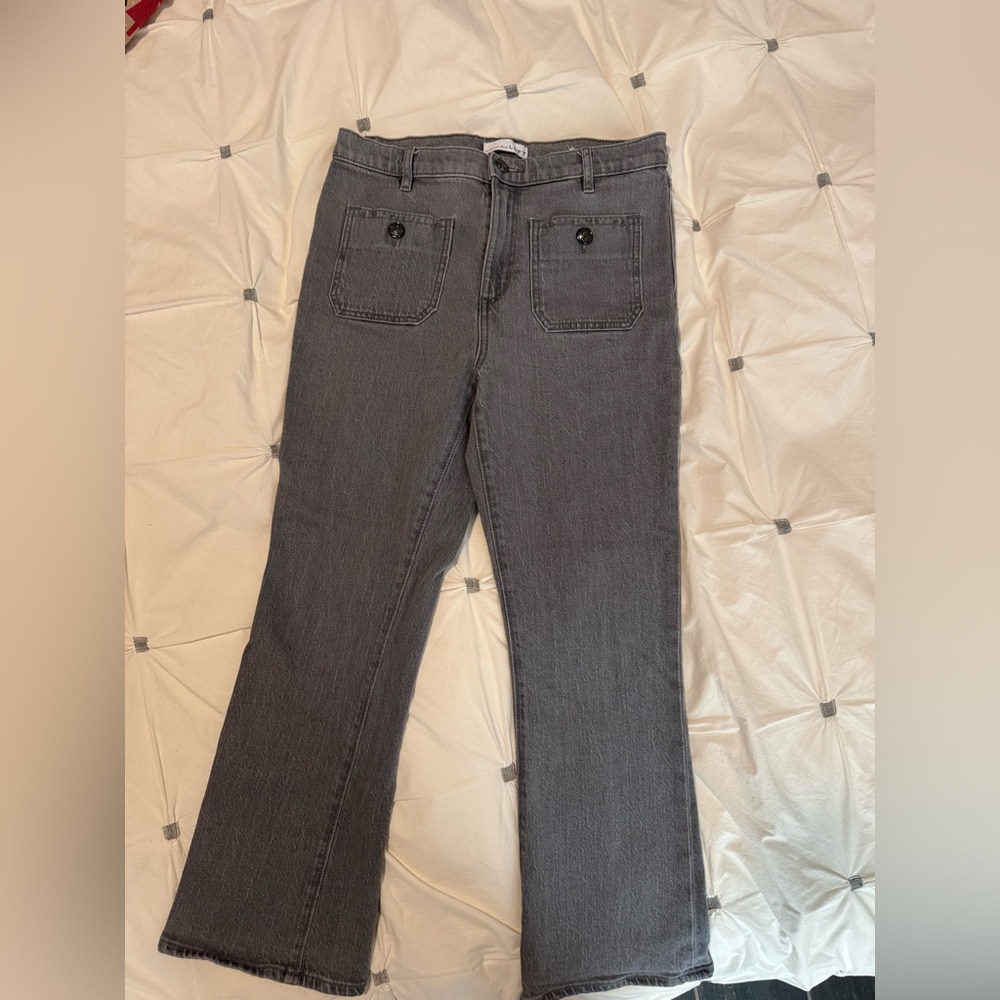 LOFT High Rise Gray Jeans